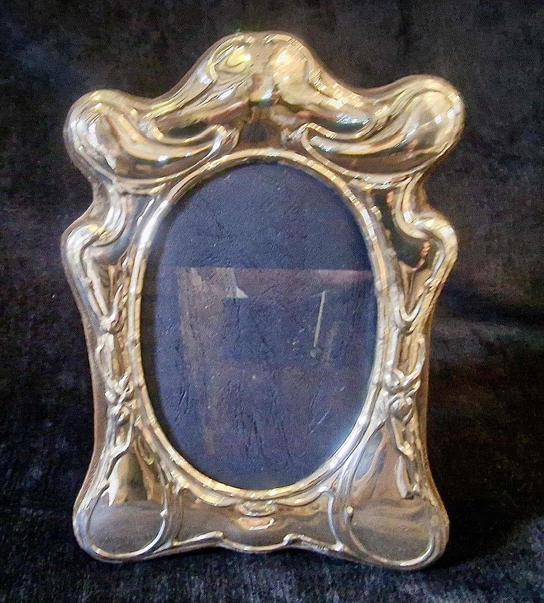 Silver Photo Frame Art Nouveau Style