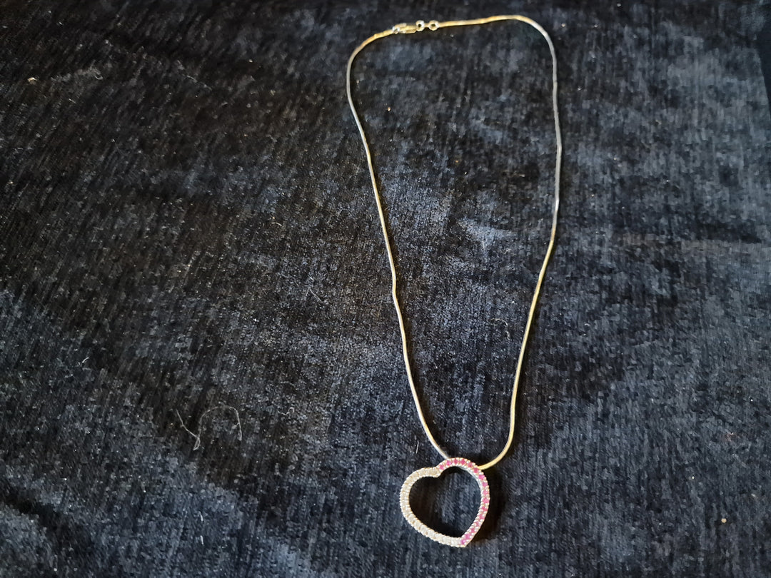 Sapphire Heart Shape Pendant