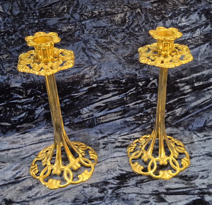 Pair Of Antique/Vintage Brass Candlesticks
