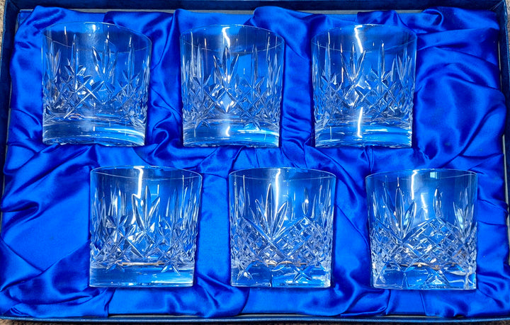 Edinburgh Cut Glass Crystal Whiskey Glasses
