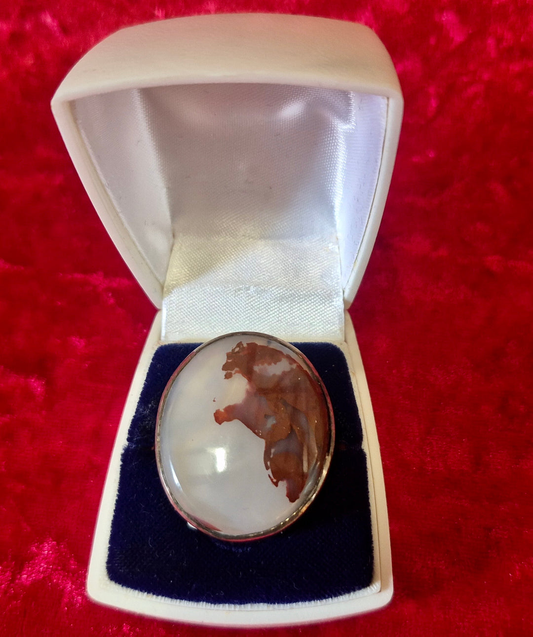 Silver & Agate Ring
