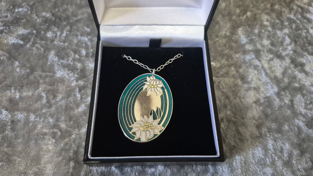 Silver And Enamel Pendent.