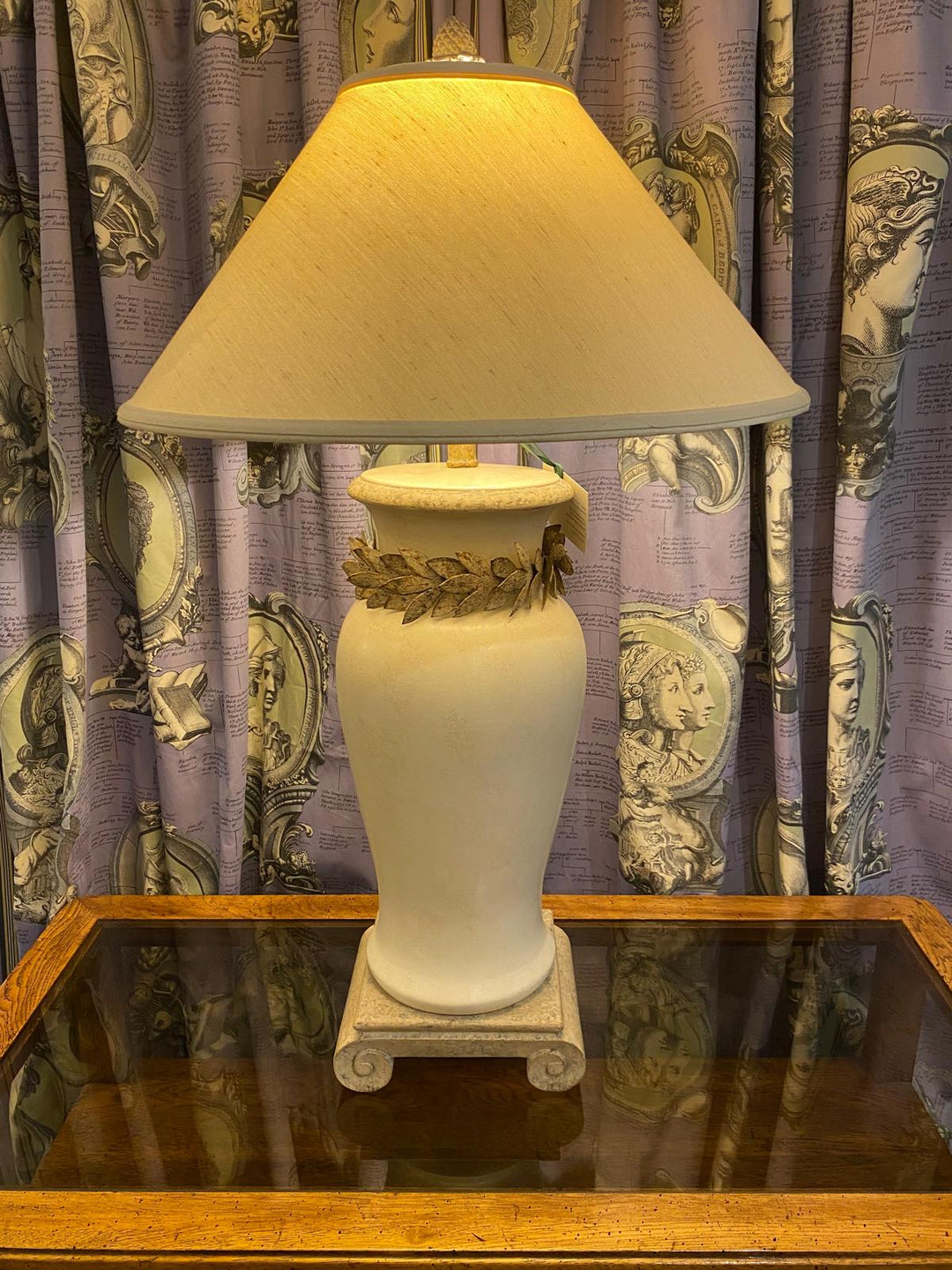 SOLD Large Heavy Stone Base Lamp