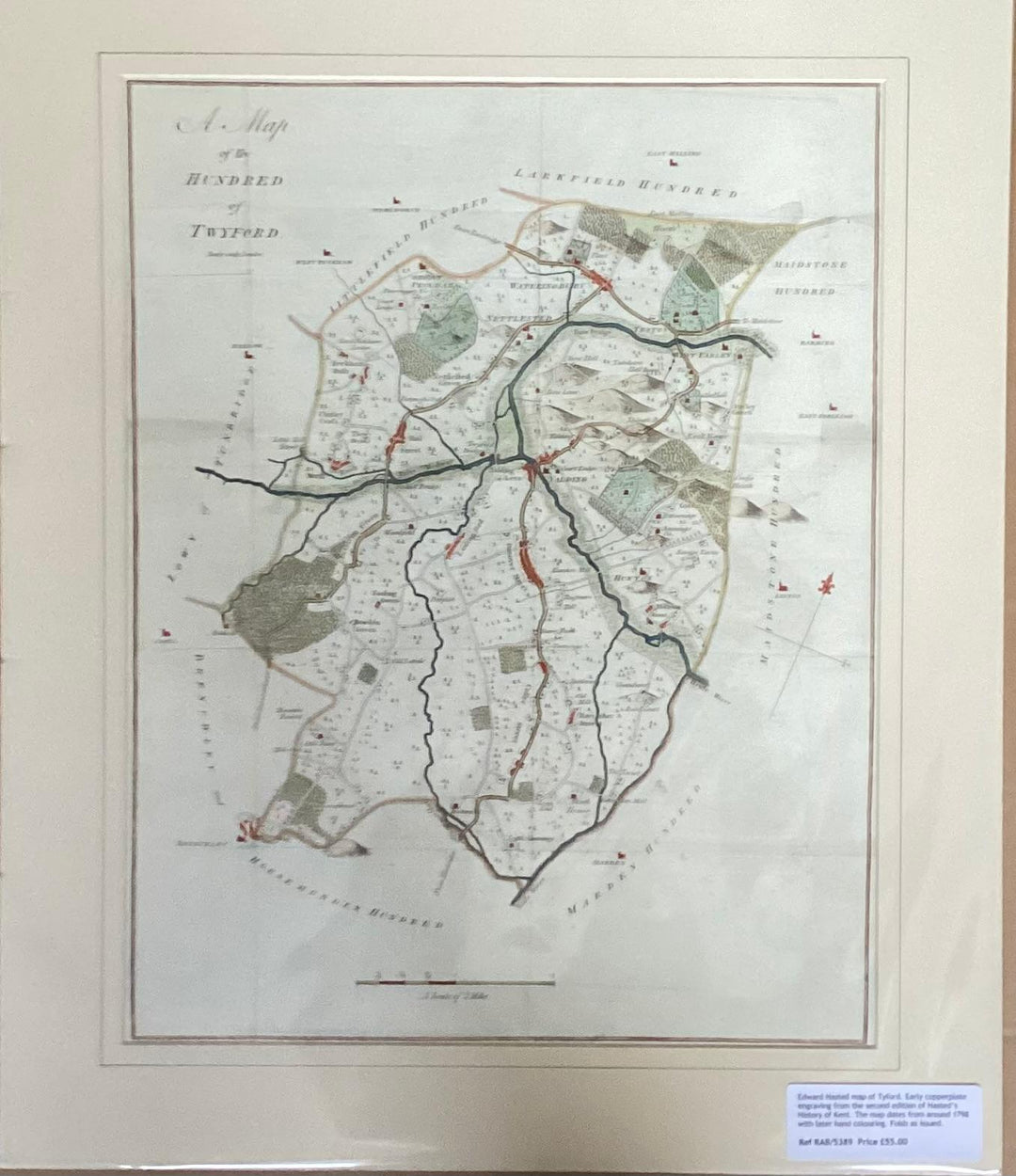Edward Hasted Map Of Twyford.