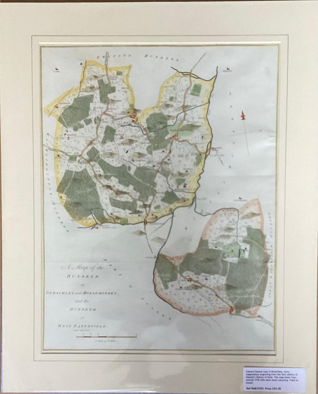 Edward Hasted Map Of Brenchley
