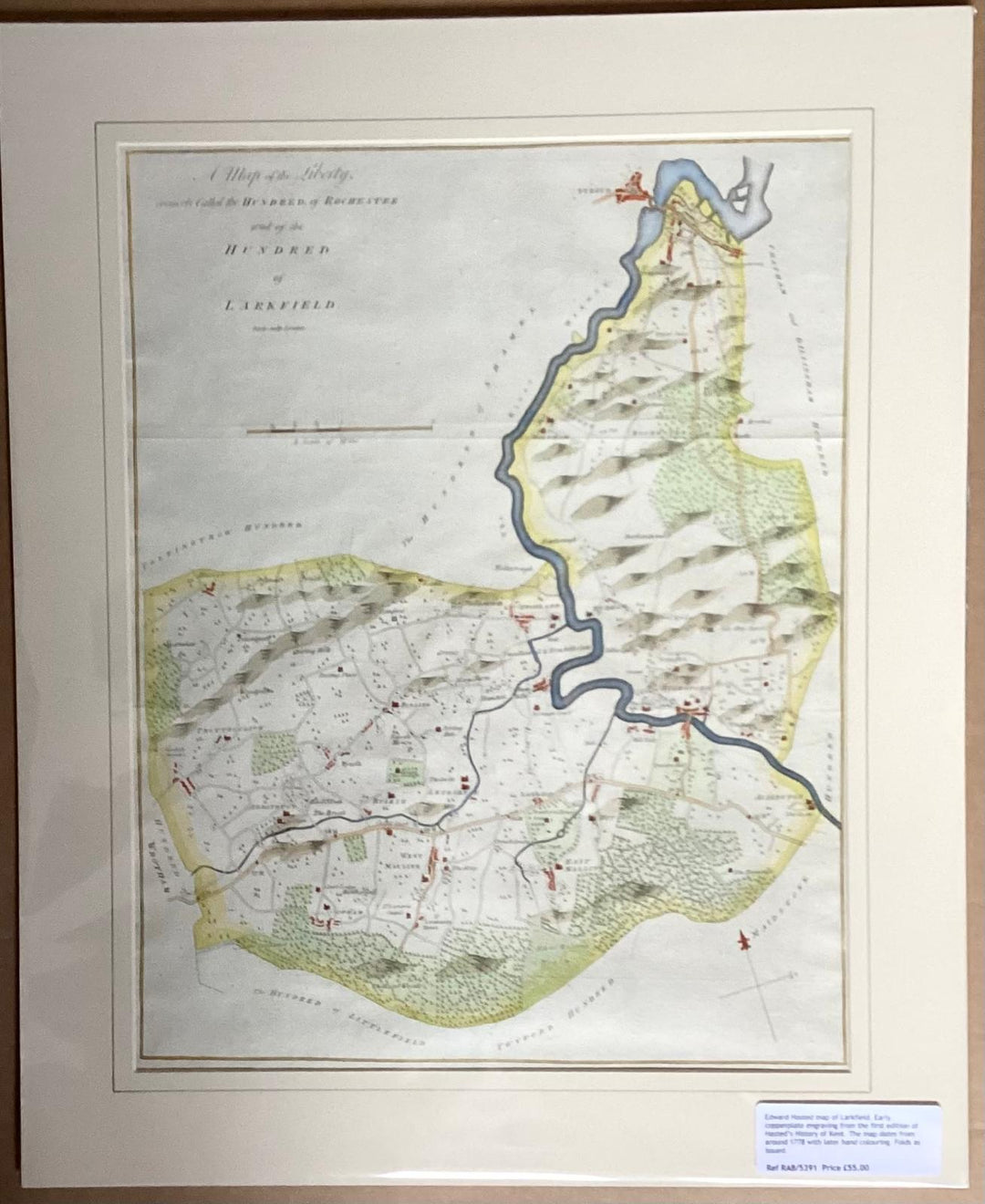 Edward Hasted Map Of Larkfield.