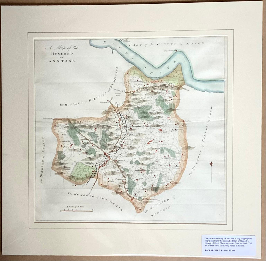 Edward Hasted Map Of Axstane