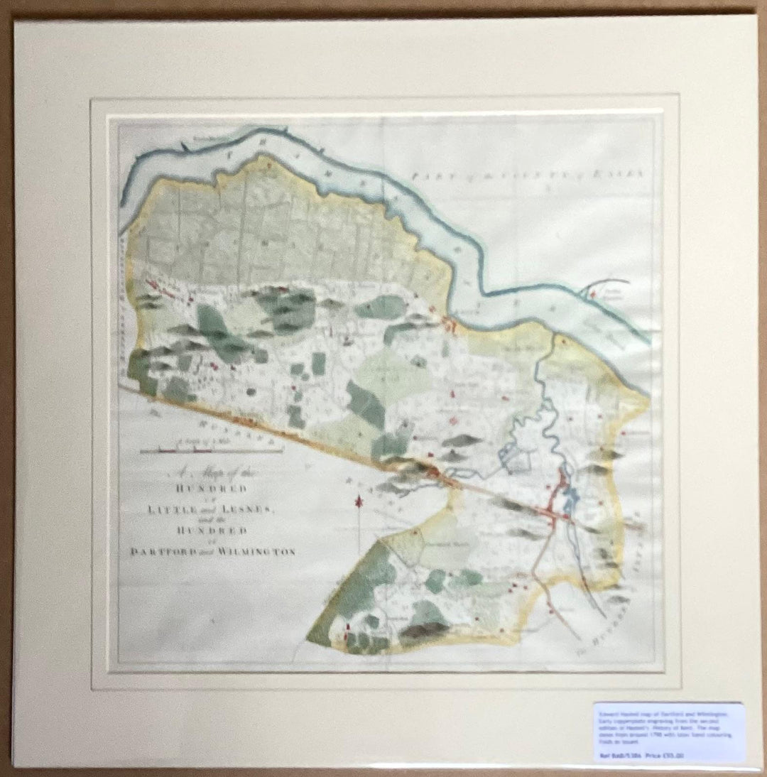 Edward Hasted Map Of Dartford And Wilmington