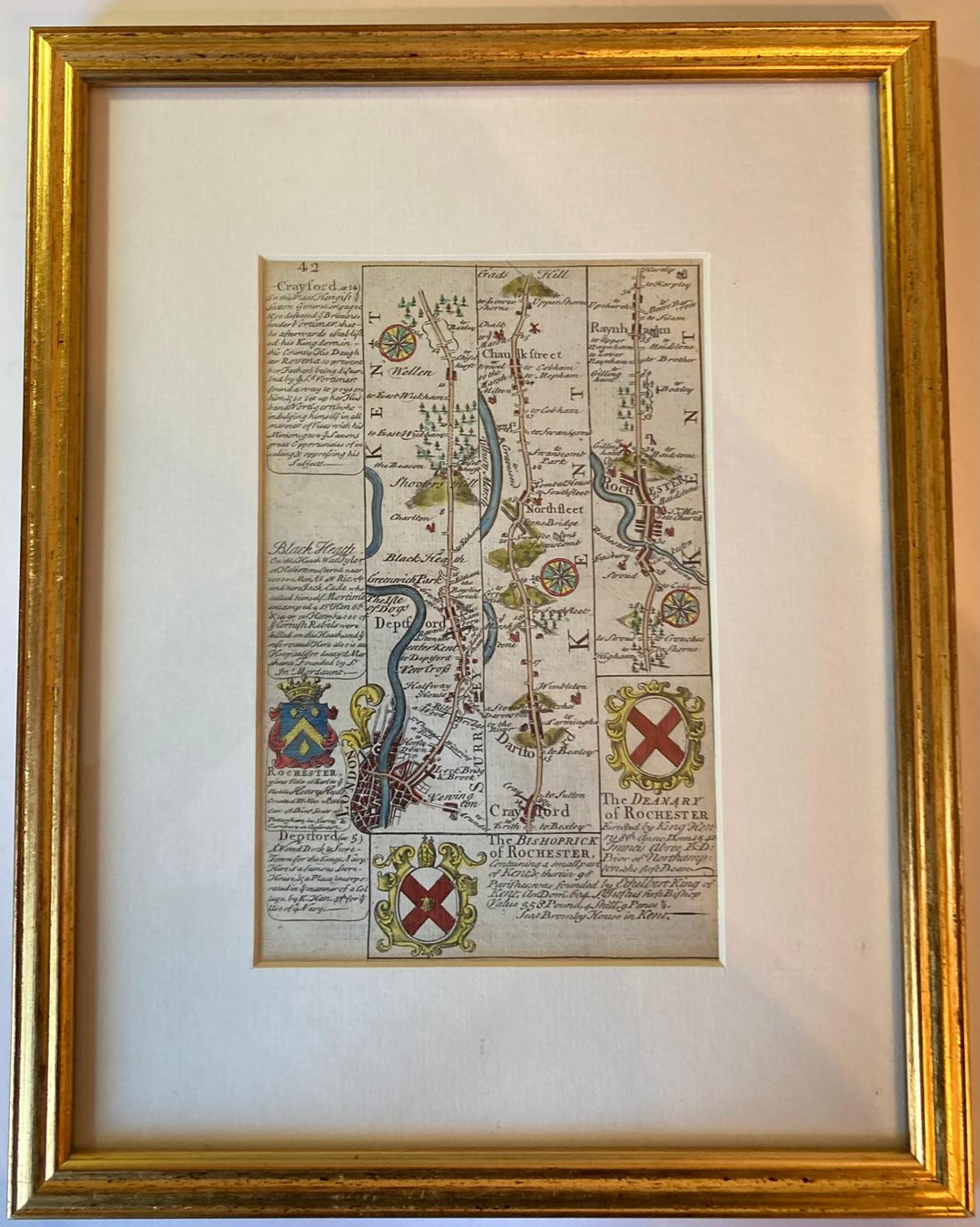 Early Copperplate Engraved Map By Emanuel Bowen