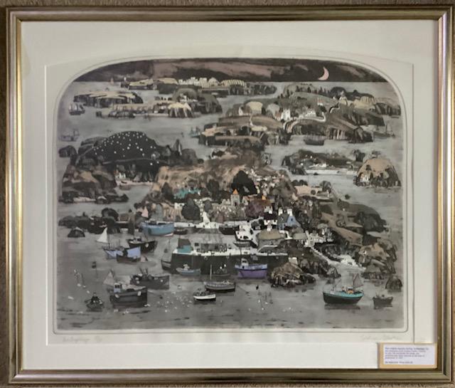 Rare Original Aquatint Etching ‘Archipelago’ By Graham Clark
