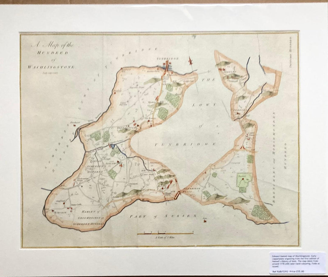 Edward Hasted Map Of Wachlingstone.