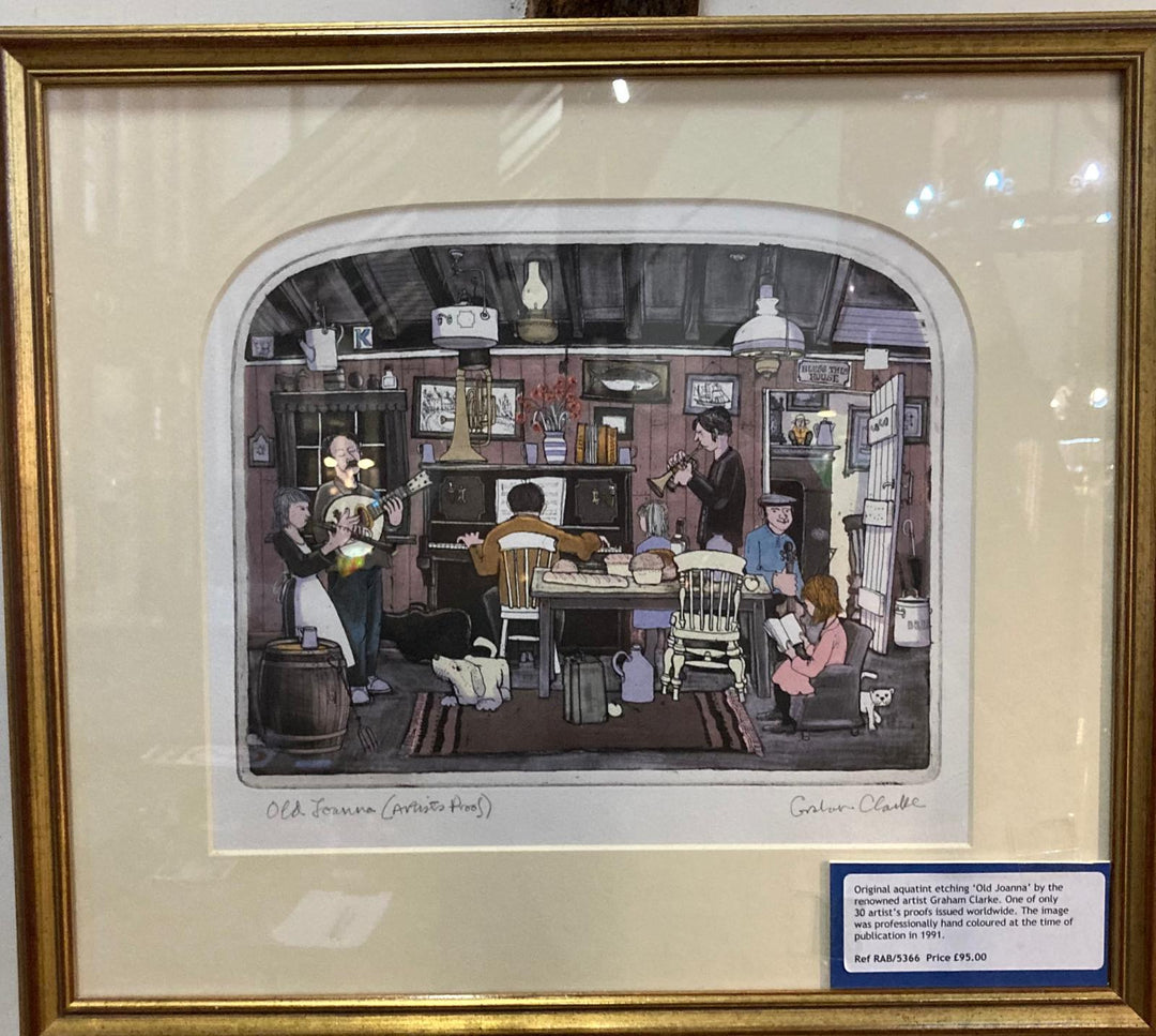 Original Aquatint Etching 'Old Joanna'