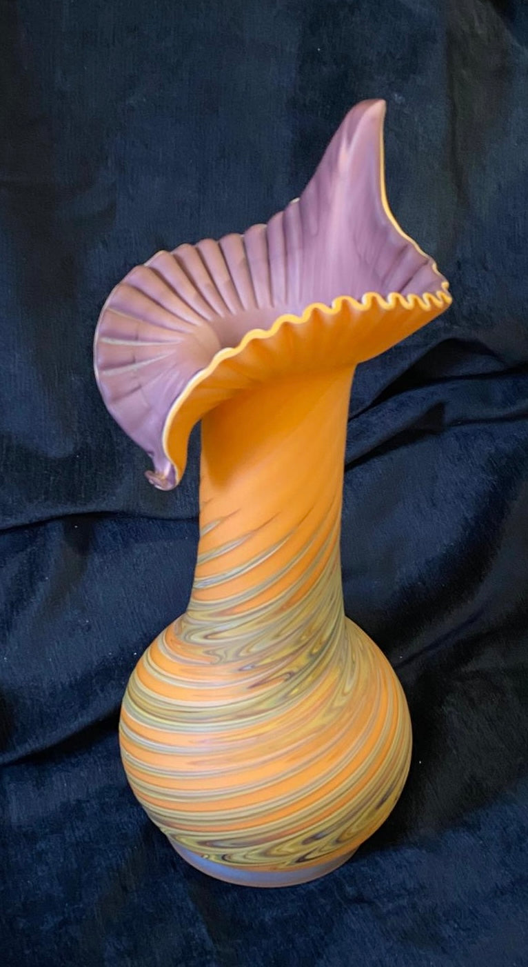 Vintage Hand Blown Jack IIn The Pulpit Vase