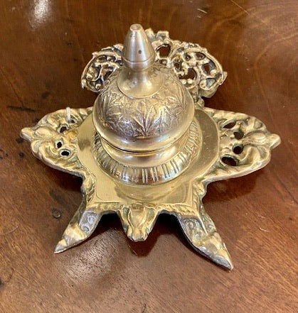 Brass Inkwell