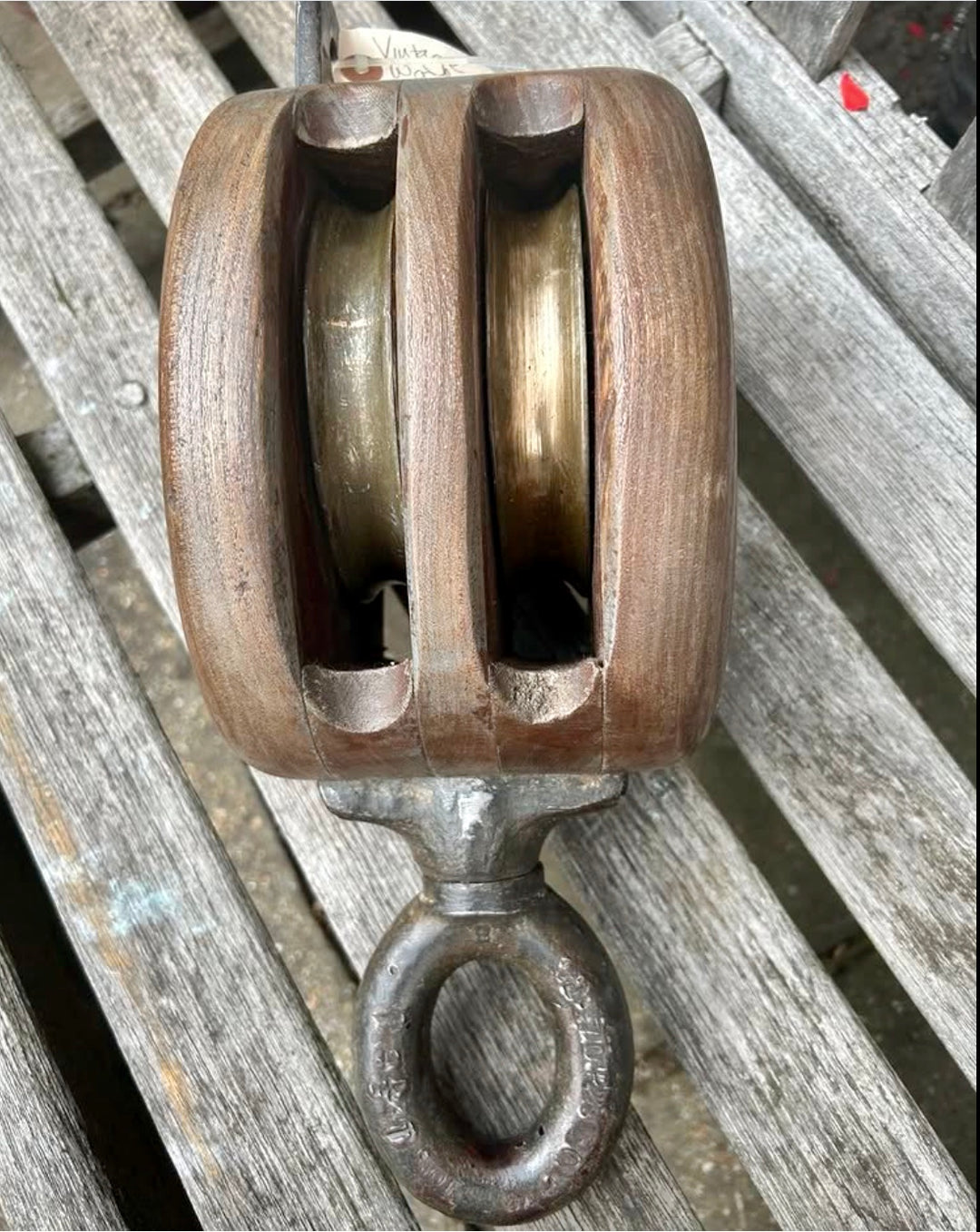 Early 20th Century Elm Nautical Pulley