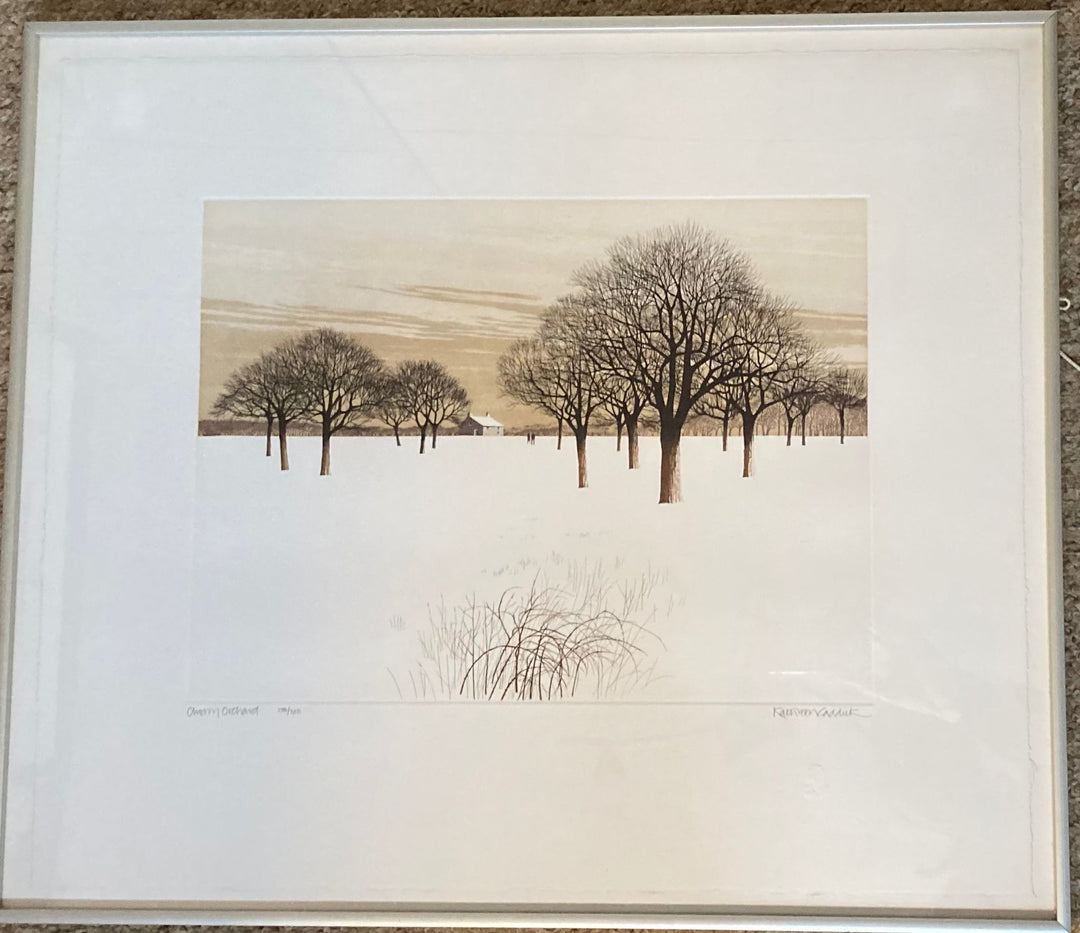 Cherry Orchard Aquatint Etching
