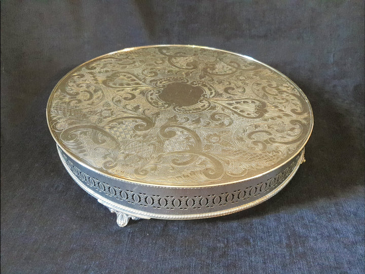 Silver Plated On Copper Cake Stand