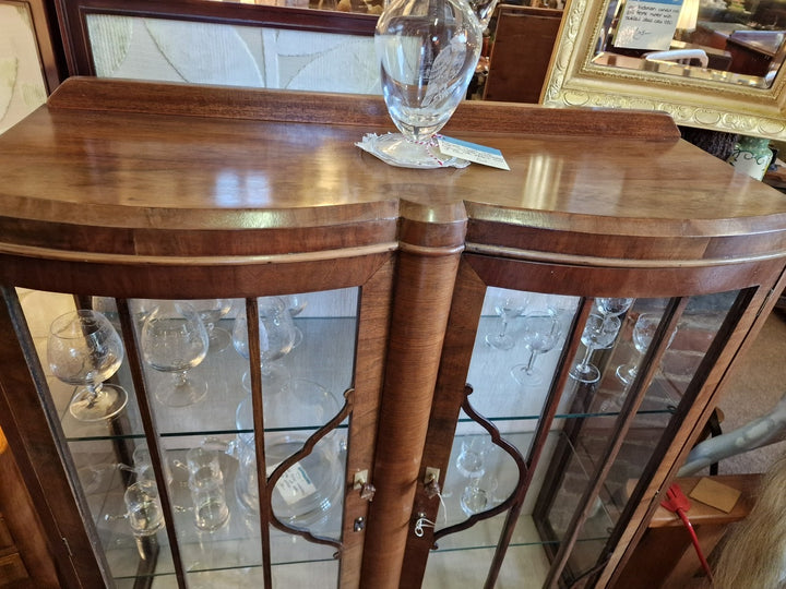 Figured Walnut Display Cabinet