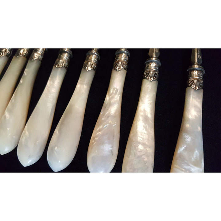 Mother Of Pearl Fruit Knives And Forks.