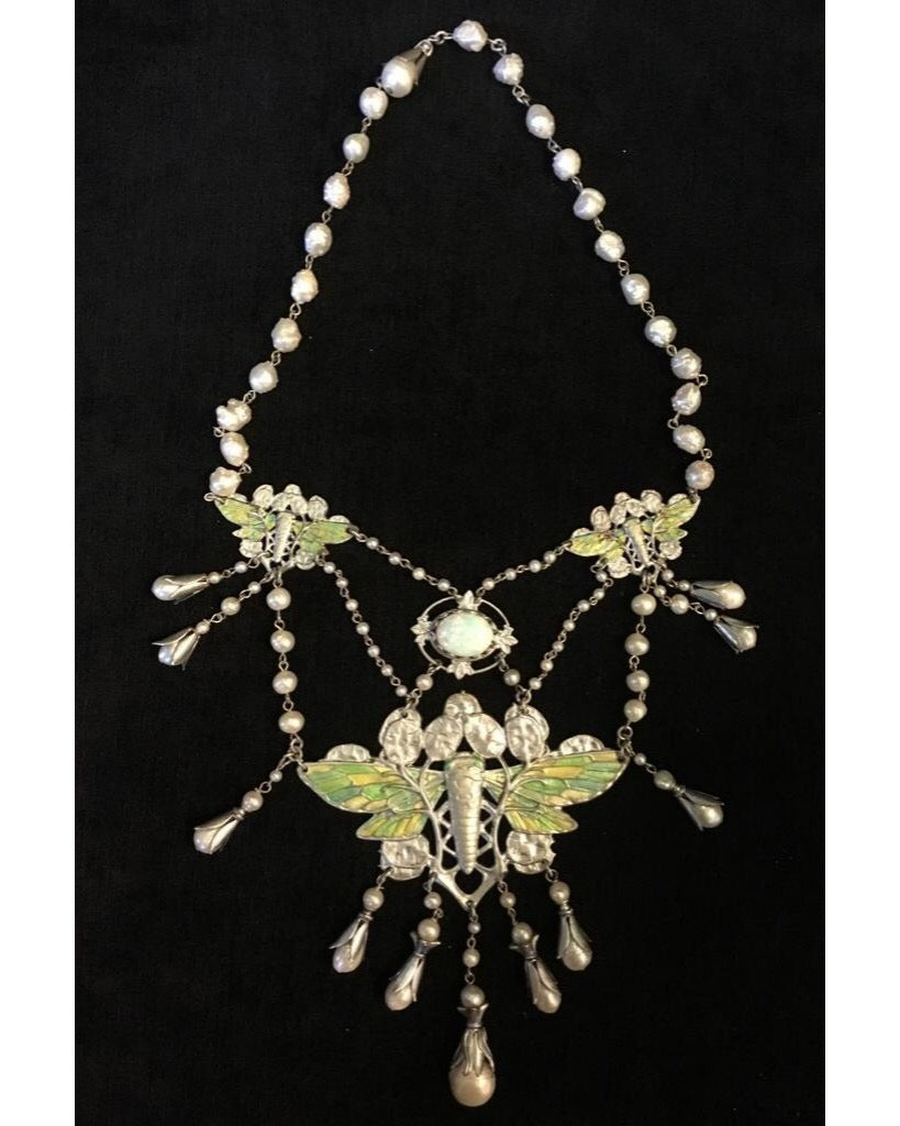 Pearl And Enamel Necklace