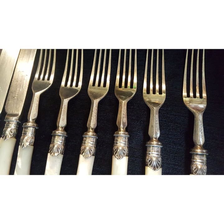 Mother Of Pearl Fruit Knives And Forks.