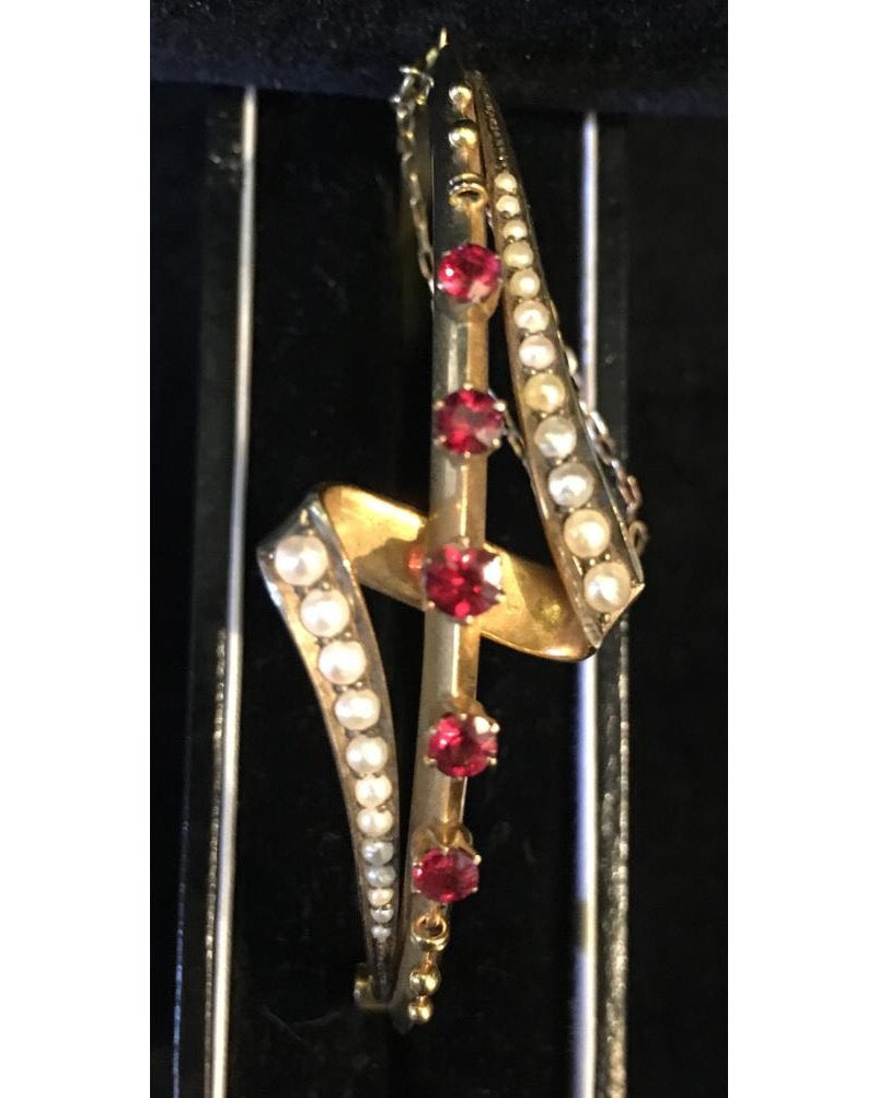 Ruby And Pearl Bangle