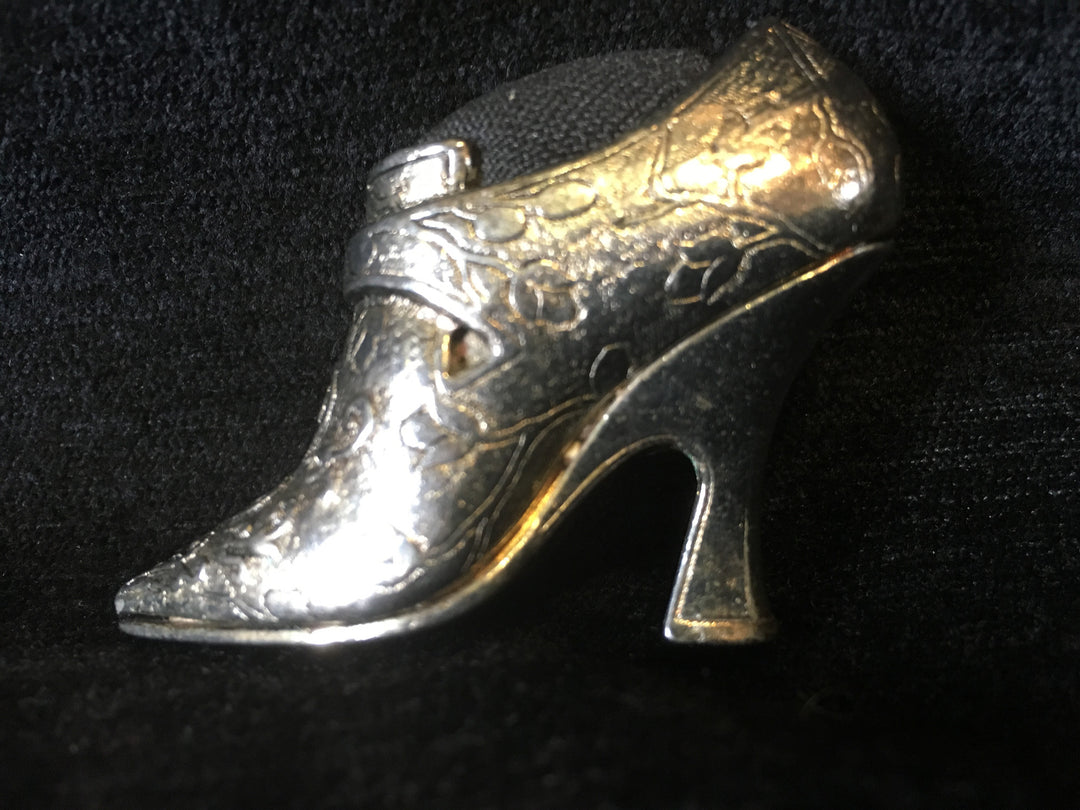 Silver Plated Shoe Pin Cushion