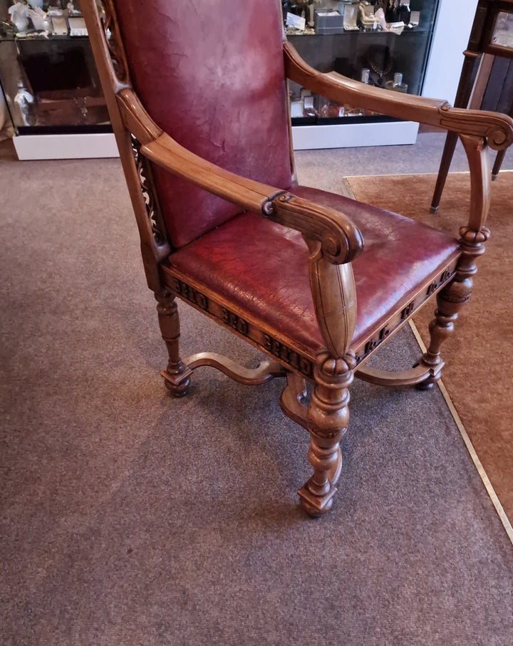 Rare, Stunning Georgian Fruitwood Scottish Marriage Chair.