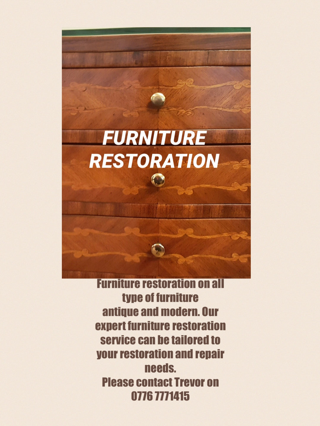 Repair, repolishing, restoration and reupholstering