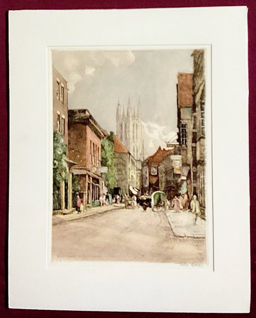 Canterbury etching by Cecil Tatton winter