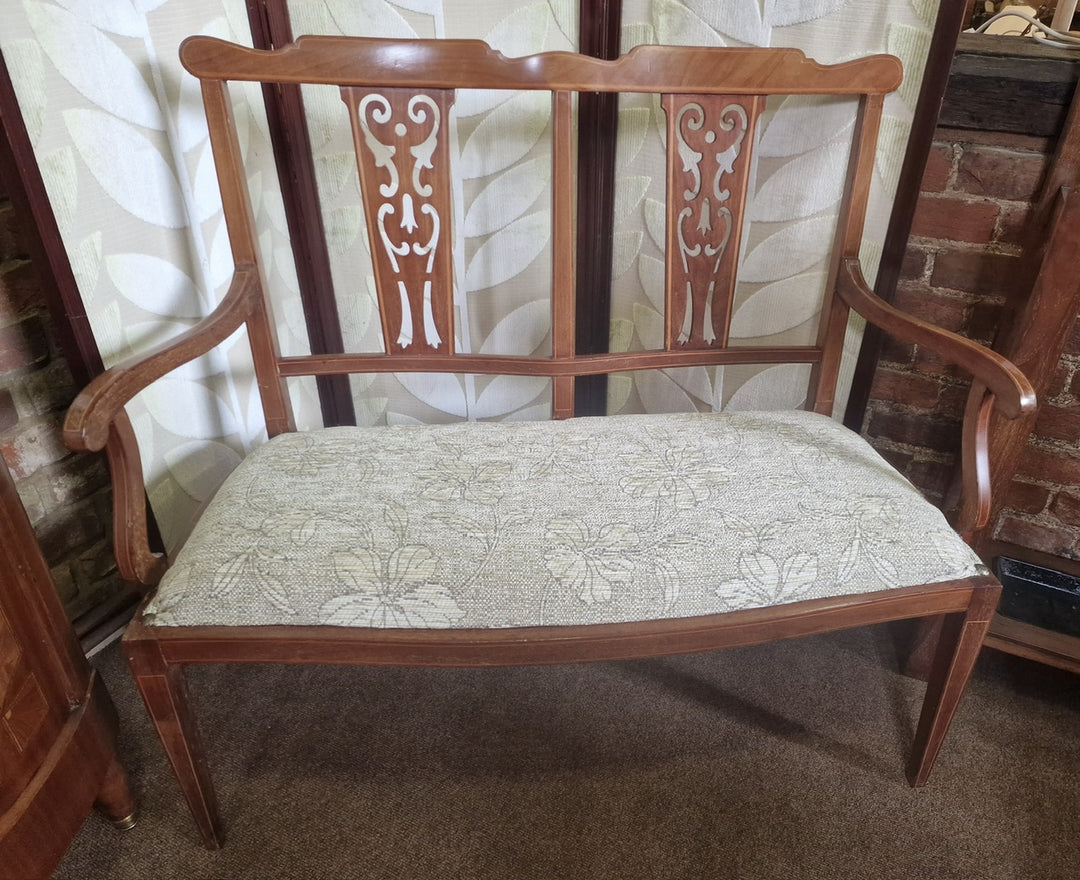 Edwardian Inlaid Settee