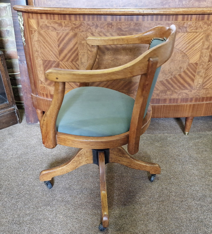 Oak Swivel Desk Chair