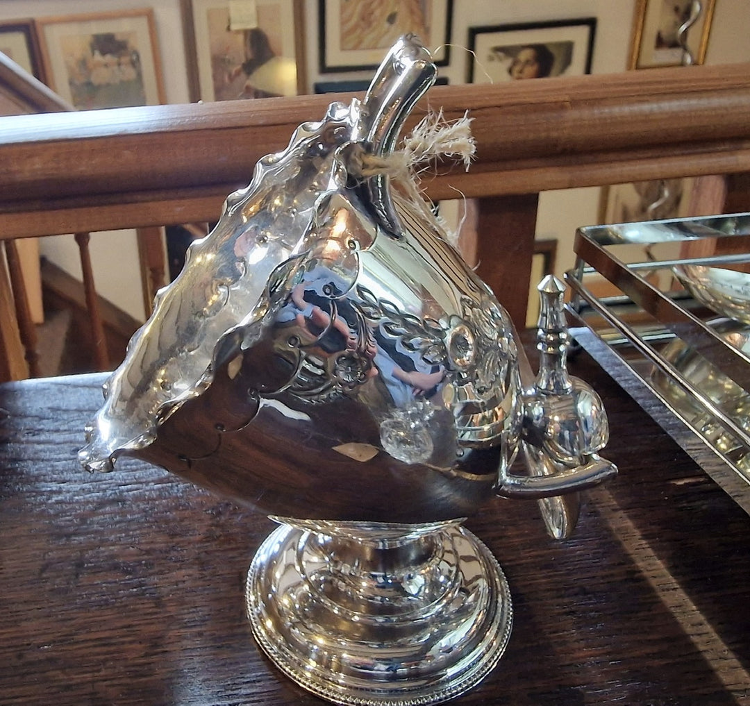 Silver Plated Sugar Helmet with Scoup