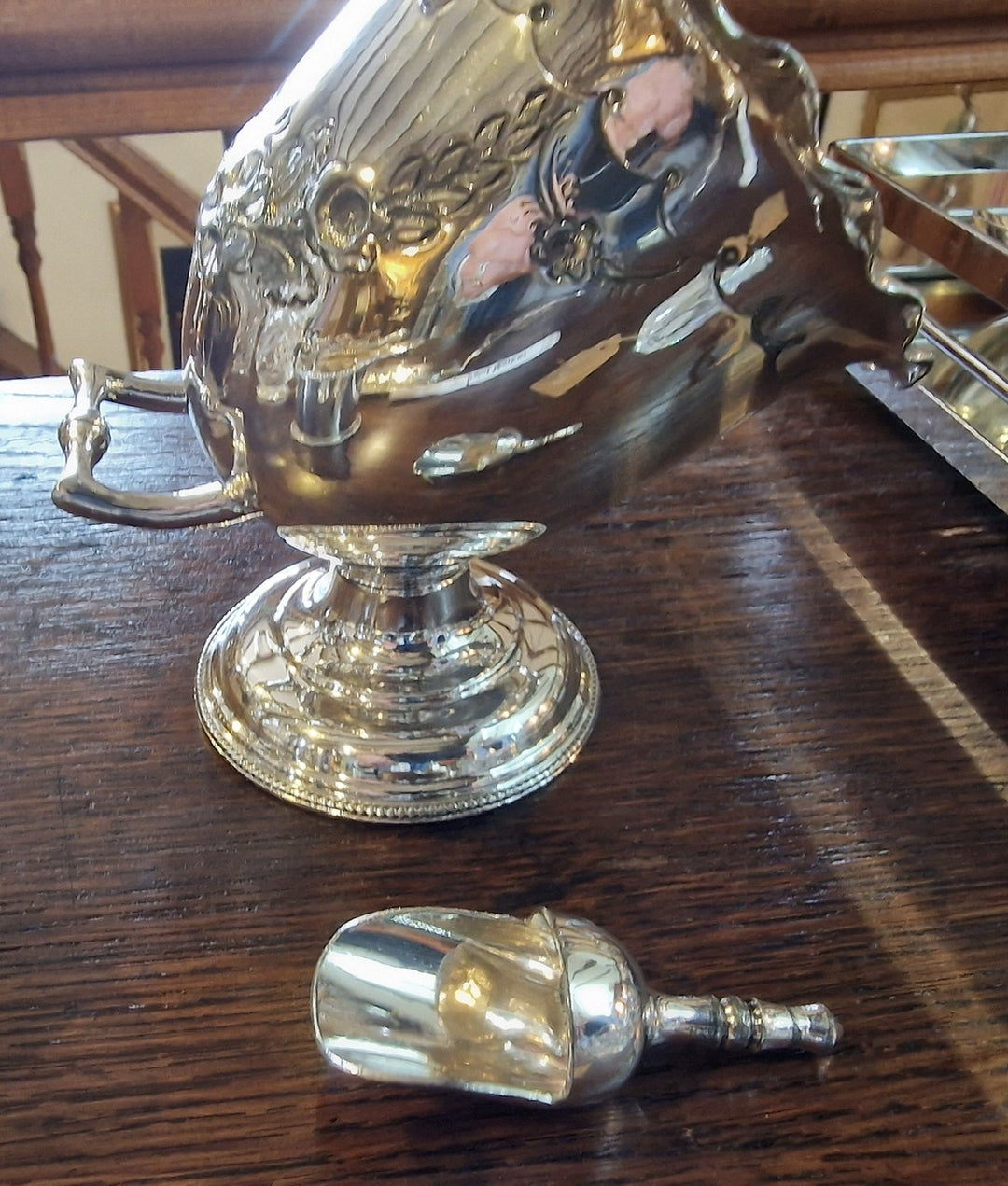 Silver Plated Sugar Helmet with Scoup