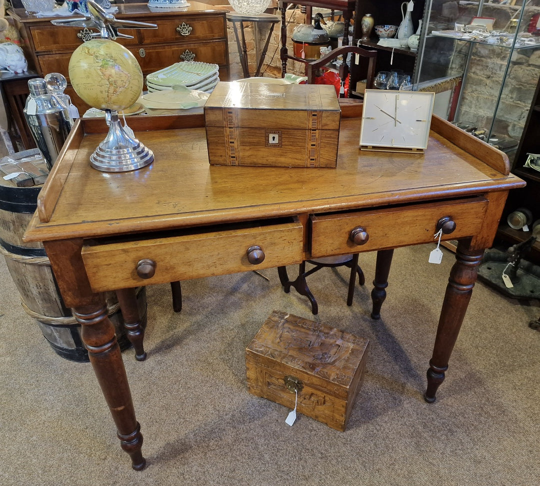 Double Drawer Writing Table Victorian