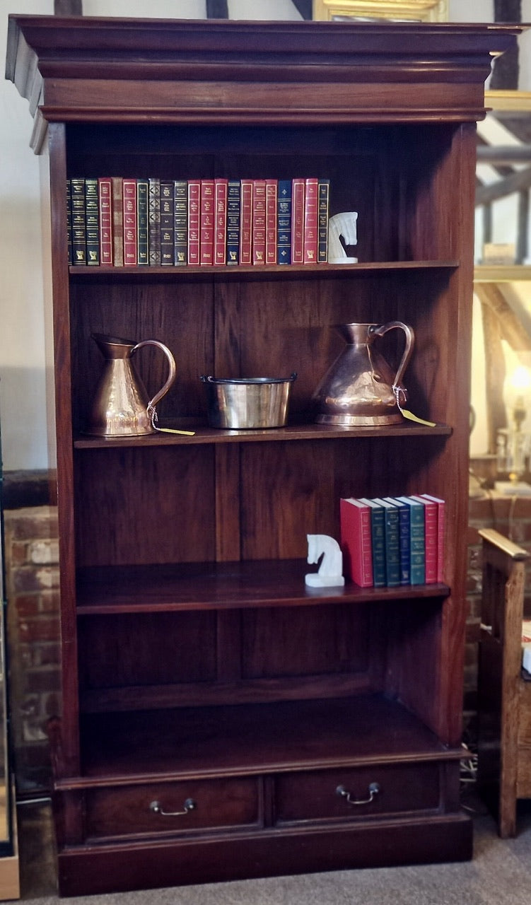 Mid Century Solid Mahogany Bookcase
