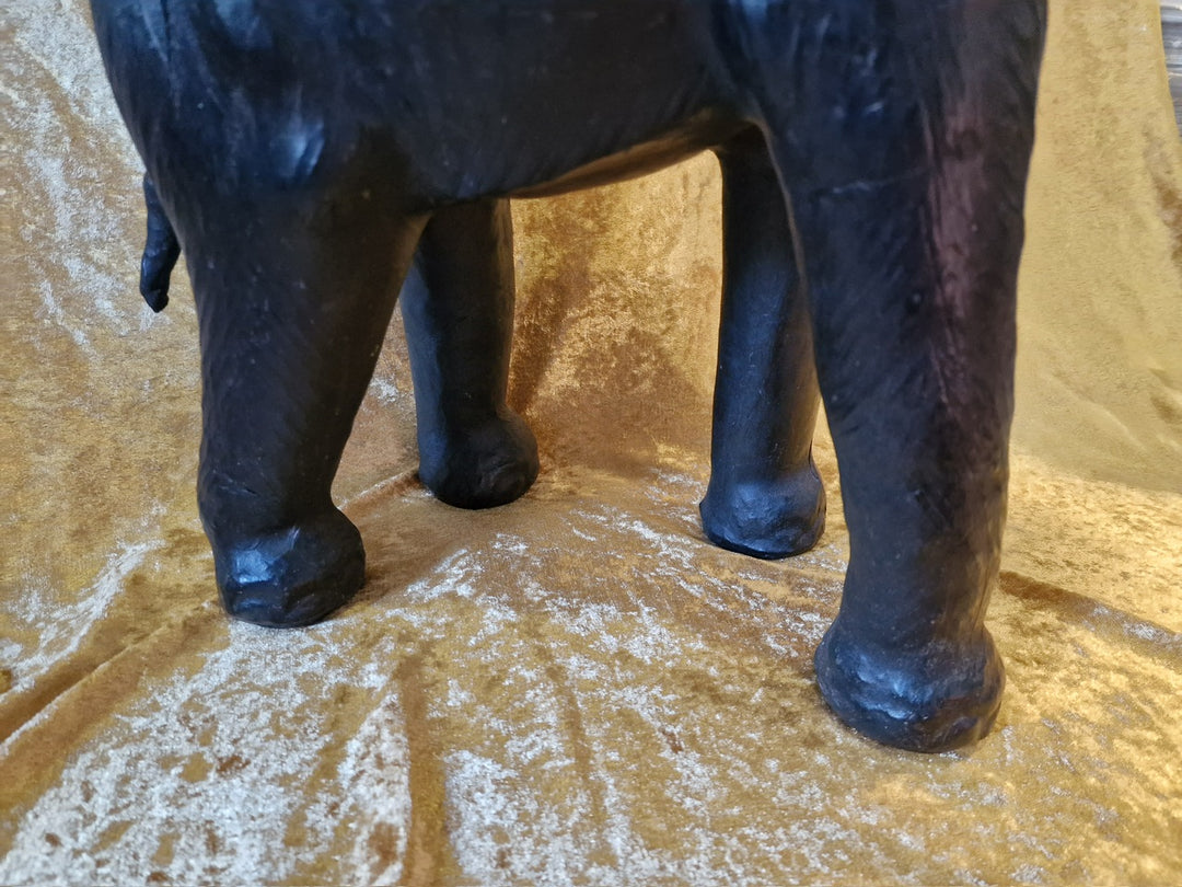 Large Vintage Leather Elephant