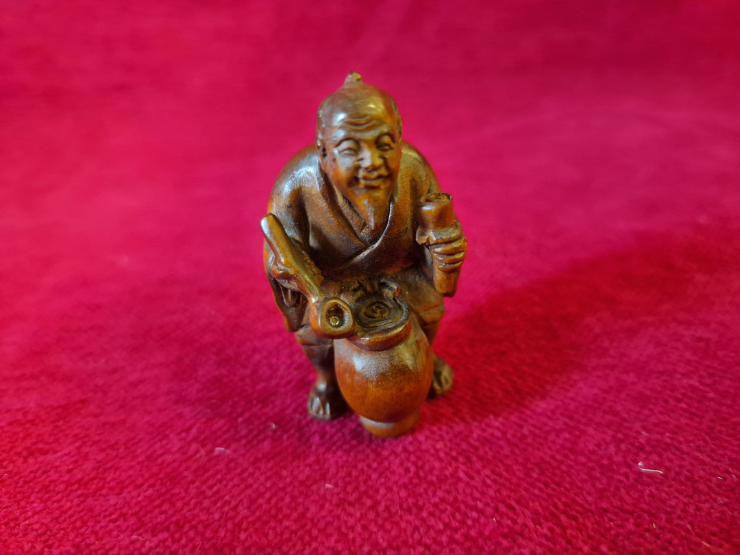 Hand Carved Boxwood Netsuke