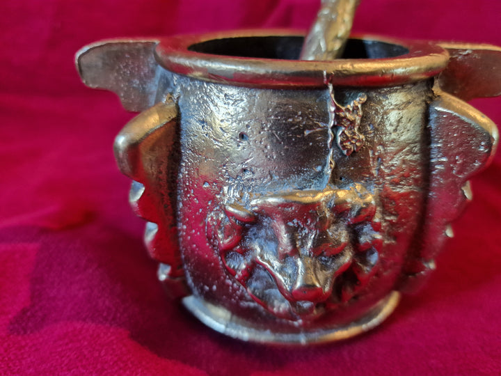 Antique/Vintage Heavy Brass Pestle & Mortor