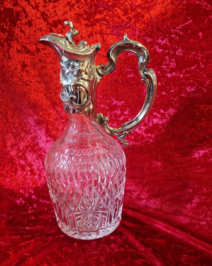 Silver Plate & Cut Glass Decanter
