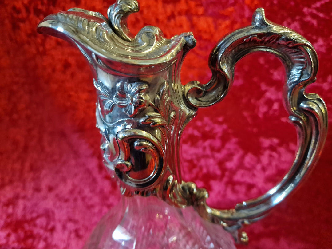 Silver Plate & Cut Glass Decanter