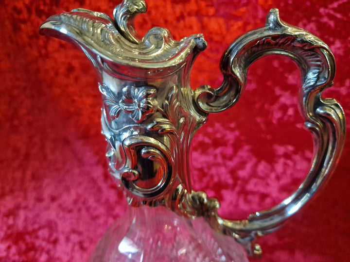 Silver Plate & Cut Glass Decanter