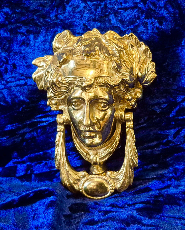 Classical Lady Brass Door Knocker + Fixings