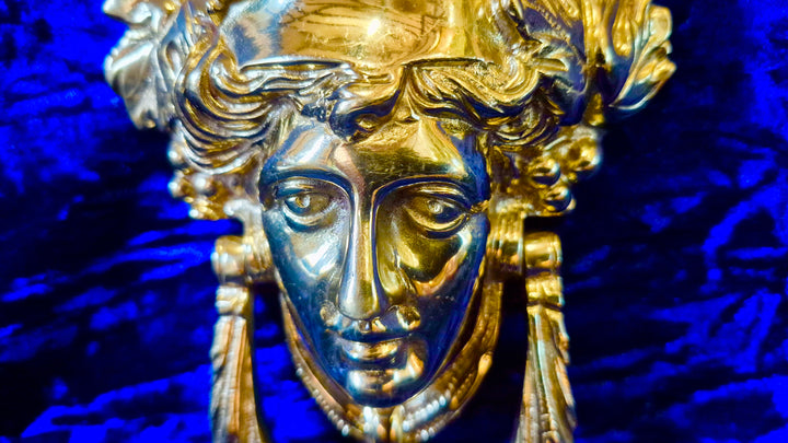 Classical Lady Brass Door Knocker + Fixings