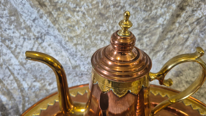 Arts & Crafts Copper & Brass Coffee/Tea Set