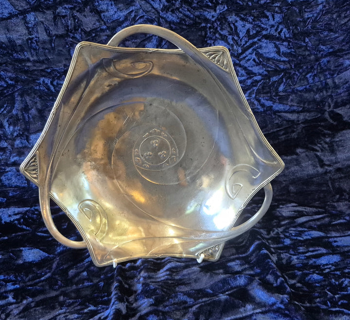 Antique Pewter Art Nouveau Dish