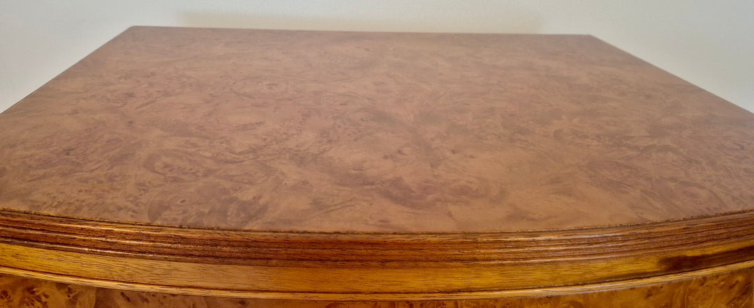 Bow Fronted Burr Walnut Chest Of Drawers