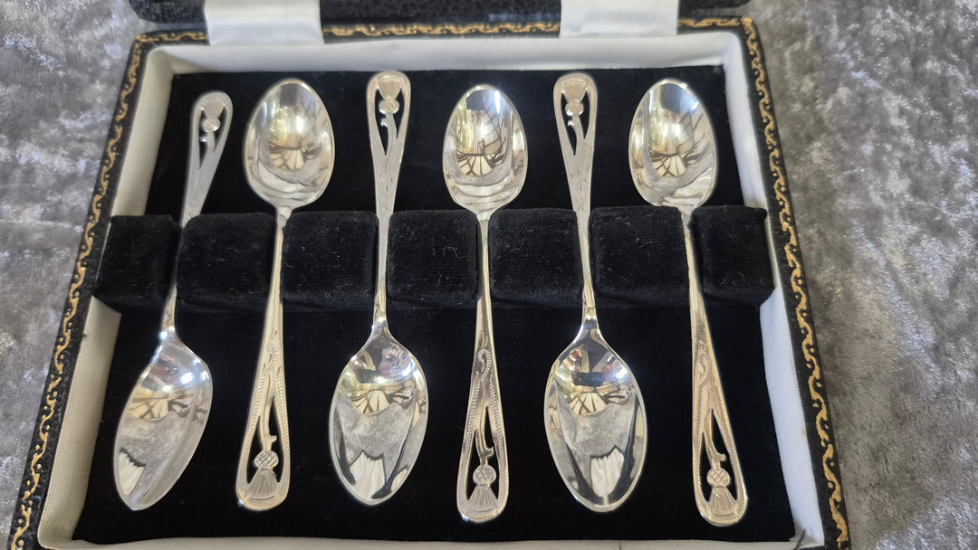 6 Epns Thistle Tea/Coffee Spoons.
