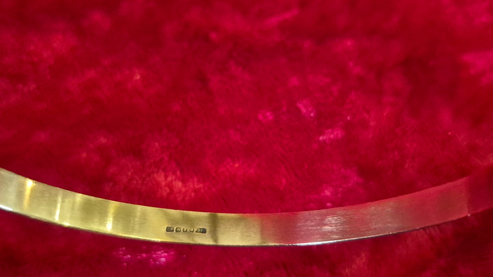Vintage 1970s 9ct Gold Slave Bangle