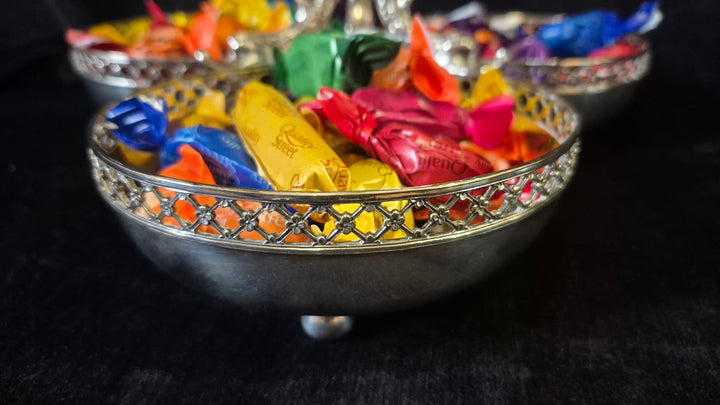 Victorian Silver Plated Tri Bon Bon Dish